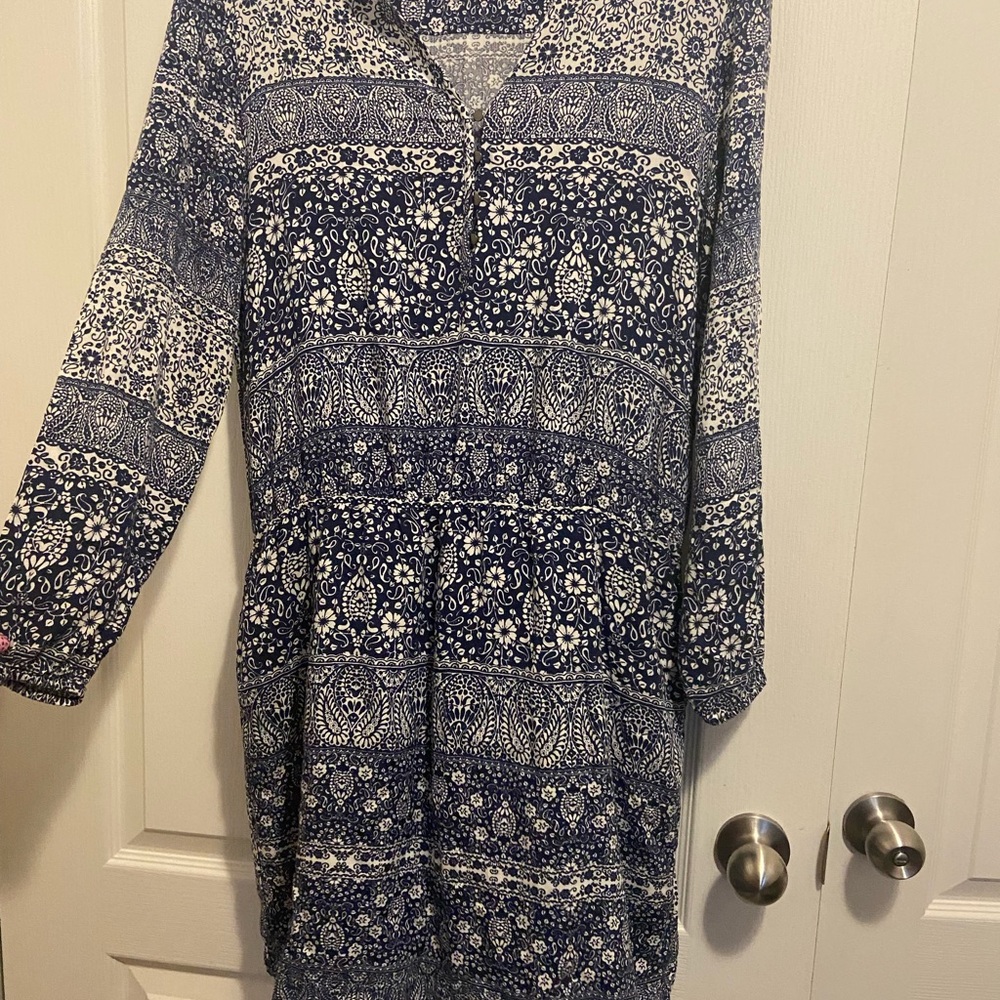 Espirit Blue Patterned Dress